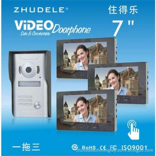 7-inch Mirror Design Color Video Doorphone, Rainproof and Anti-riot Outdoor Unit